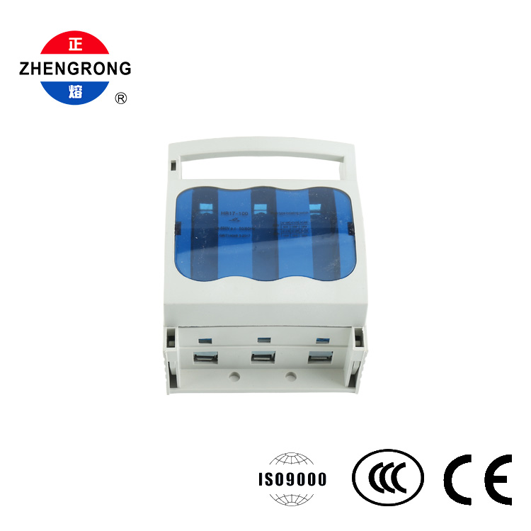 Sezionatore con fusibile a 3 poli 100A 690V su guida DIN