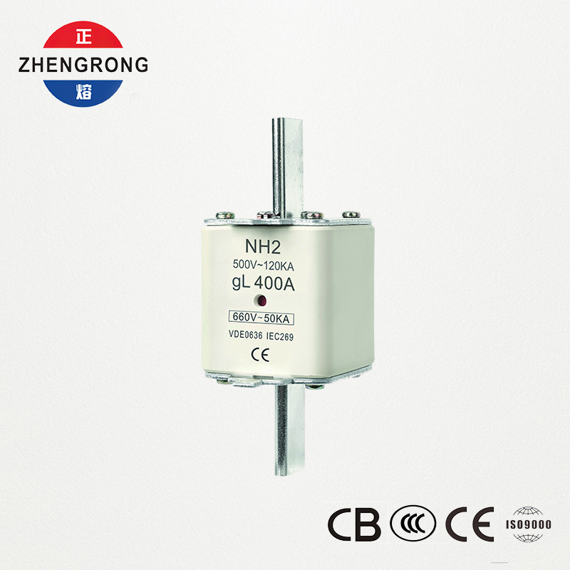 Fusibile certificato CE e IEC NH2 660 V 400 A ad alto potere di interruzione Fusibile certificato CE e IEC NH2 660 V 400 A ad alto potere di interruzione