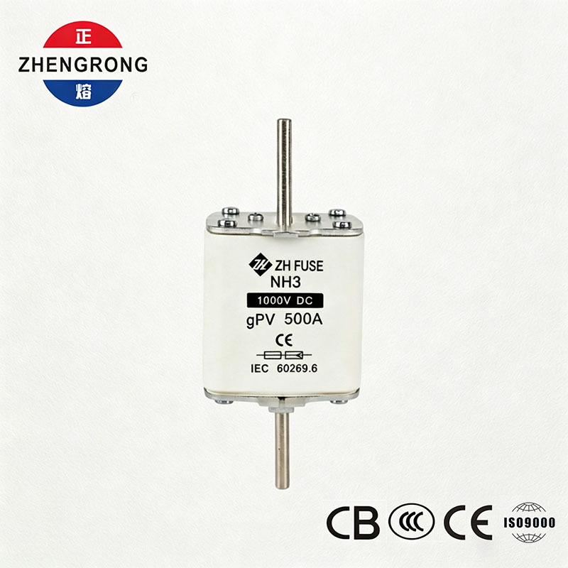 Fusibile NH3 1000 V CC 500 A gPV per impianti solari fotovoltaici