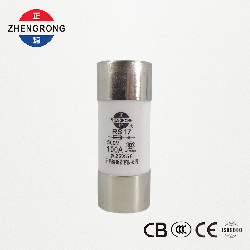 Fusibile cilindrico ad azione rapida RS17 100A 500V | 22*58 mm | Certificato CCC