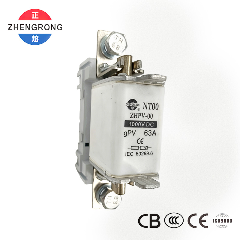 Fusibile di protezione fotovoltaica ZHPV-00 63 A 1000 V CC - Certificato CE